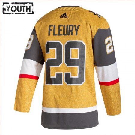 Gold Vegas Golden Knights Marc-Andre Fleury 29 2020-21 Alternatief Authentic Shirt - Kinderen